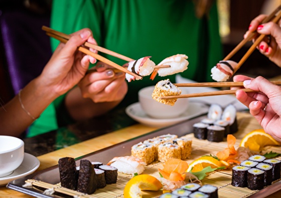 sushi arrangement